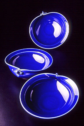 Nesting bowl set, cobalt glaze