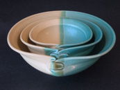 new work - nested bowls nichibei potters