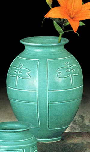 Dragonfly vase, round